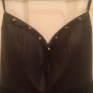 Hi-Low Black strapless dress